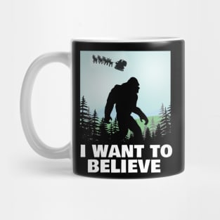 I Believe in Bigfoot and Santa Christmas T-Shirt Mug